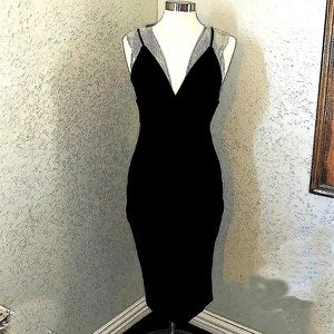New With Tags Women’s Bodycon Dress Fitted Black Dress Size Large